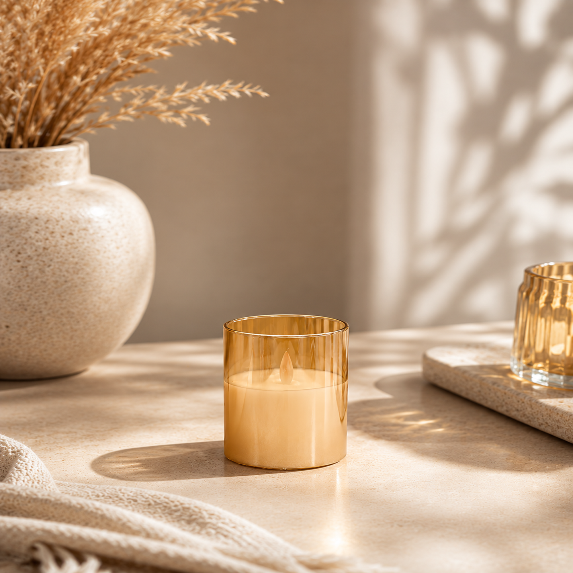 Luxury Scented Glass Jar Candle – Aromatherapy Soy Wax Candle for Home Décor &amp; Relaxation